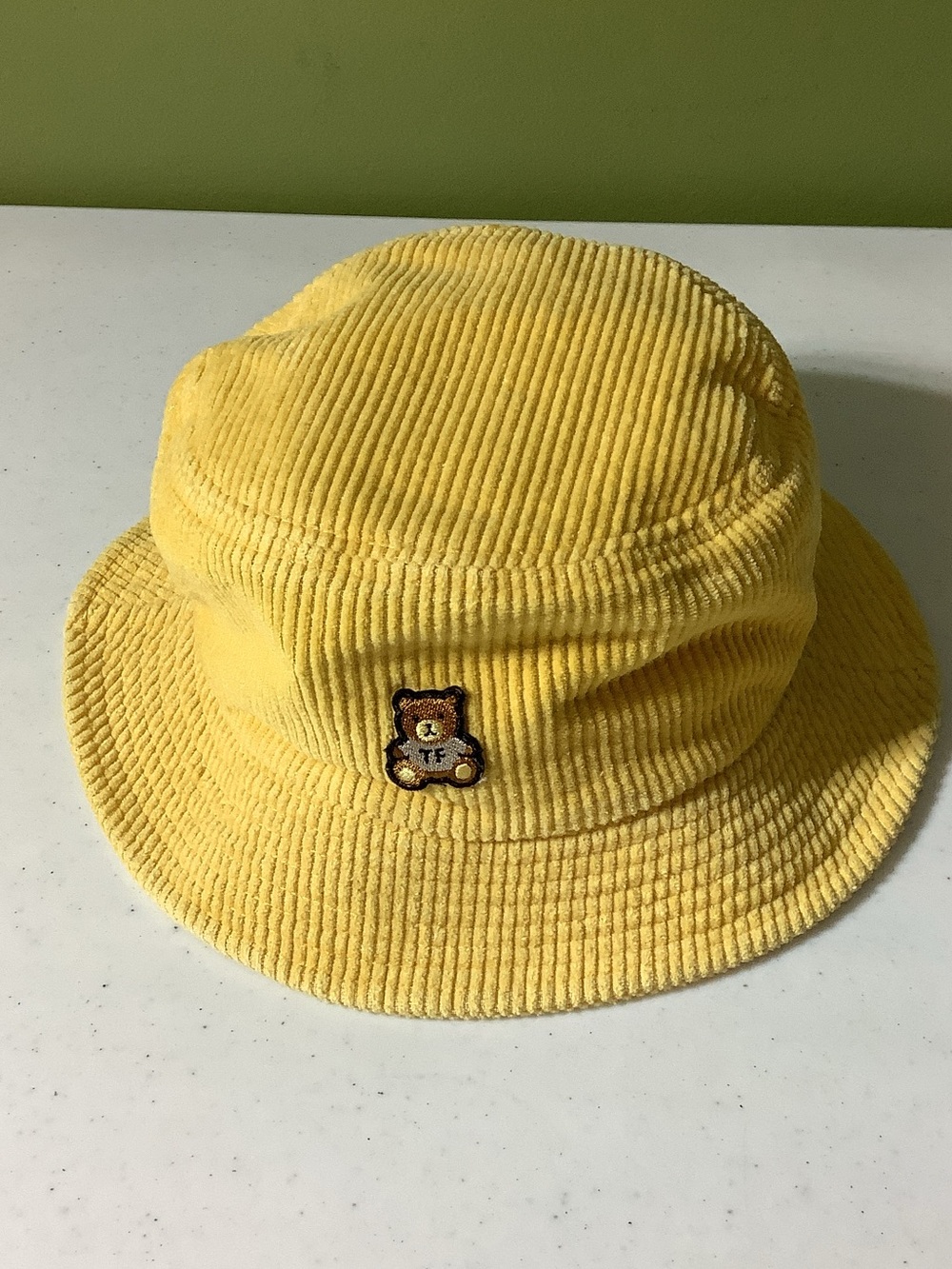 Teddy Fresh yellow corduroy bucket hat